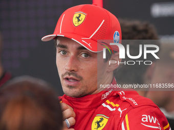 Charles Leclerc of Monaco drives the (16) Scuderia Ferrari SF-24 Ferrari during the Formula 1 Pirelli United States Grand Prix 2024 in Austi...