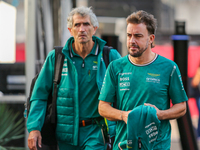 Fernando Alonso of Spain drives the (14) Aston Martin Aramco Cognizant F1 Team AMR24 Mercedes during the Formula 1 Pirelli United States Gra...