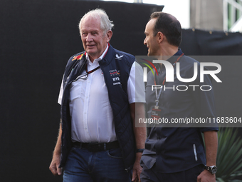 Helmut Marko of Oracle Red Bull Racing participates in the Formula 1 Pirelli United States Grand Prix 2024 in Austin, USA, on October 19, 20...