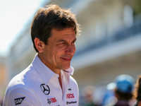 Toto Wolff, Team Principal of Mercedes-AMG Petronas F1 Team, is present during the Formula 1 Pirelli United States Grand Prix 2024 in Austin...