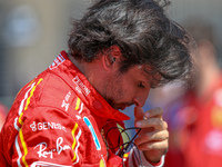 Carlos Sainz Jr. of Spain drives the (55) Scuderia Ferrari SF-24 Ferrari during the Formula 1 Pirelli United States Grand Prix 2024 in Austi...