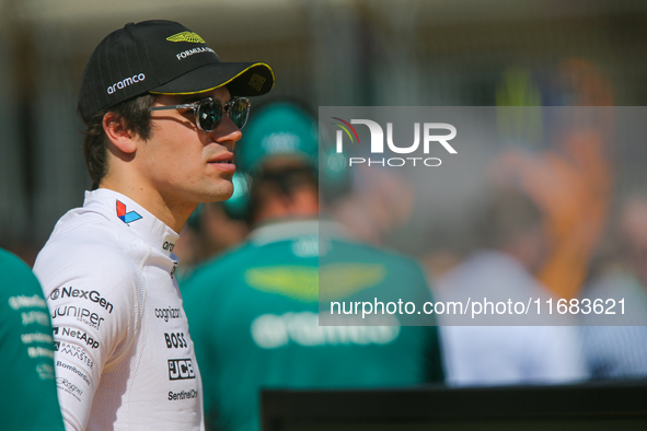 Lance Stroll of Canada drives the (18) Aston Martin Aramco Cognizant F1 Team AMR24 Mercedes during the Formula 1 Pirelli United States Grand...