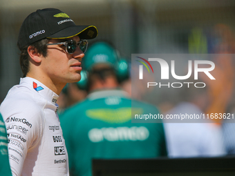 Lance Stroll of Canada drives the (18) Aston Martin Aramco Cognizant F1 Team AMR24 Mercedes during the Formula 1 Pirelli United States Grand...