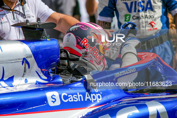 Liam Lawson of New Zealand drives the (30) Visa Cash app RB VCARB01 Honda RBPT during the Formula 1 Pirelli United States Grand Prix 2024 in...