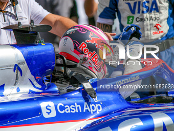 Liam Lawson of New Zealand drives the (30) Visa Cash app RB VCARB01 Honda RBPT during the Formula 1 Pirelli United States Grand Prix 2024 in...