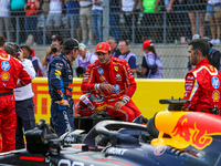 Carlos Sainz Jr. of Spain drives the (55) Scuderia Ferrari SF-24 Ferrari during the Formula 1 Pirelli United States Grand Prix 2024 in Austi...