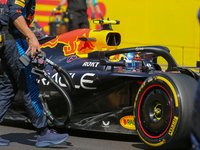 Sergio Perez of Mexico drives the (11) Oracle Red Bull Racing RB20 Honda RBPT during the Formula 1 Pirelli United States Grand Prix 2024 in...