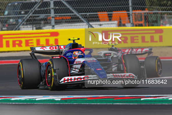 Yuki Tsunoda of Japan drives the (22) Visa Cash app RB VCARB01 Honda RBPT during the Formula 1 Pirelli United States Grand Prix 2024 in Aust...