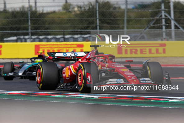 Charles Leclerc of Monaco drives the (16) Scuderia Ferrari SF-24 Ferrari during the Formula 1 Pirelli United States Grand Prix 2024 in Austi...