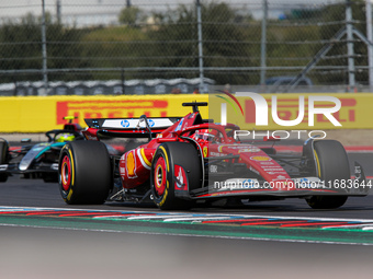 Charles Leclerc of Monaco drives the (16) Scuderia Ferrari SF-24 Ferrari during the Formula 1 Pirelli United States Grand Prix 2024 in Austi...