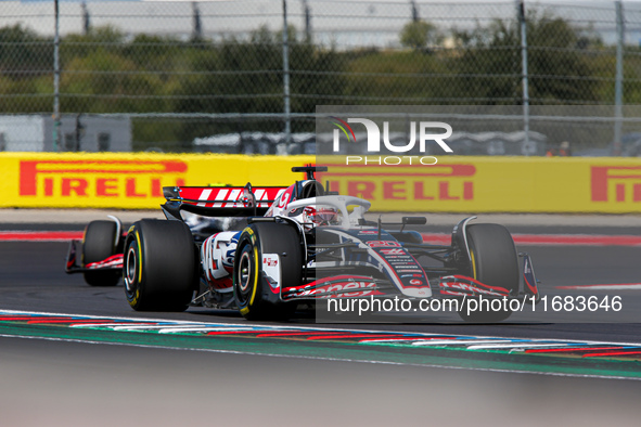 Kevin Magnussen of Denmark drives the (20) MoneyGram Haas F1 Team VF-24 Ferrari during the Formula 1 Pirelli United States Grand Prix 2024 i...