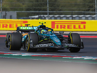 Fernando Alonso of Spain drives the (14) Aston Martin Aramco Cognizant F1 Team AMR24 Mercedes during the Formula 1 Pirelli United States Gra...