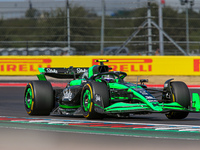 Guanyu Zhou of China drives the (24) Stake F1 Team Kick Sauber C44 Ferrari during the Formula 1 Pirelli United States Grand Prix 2024 in Aus...