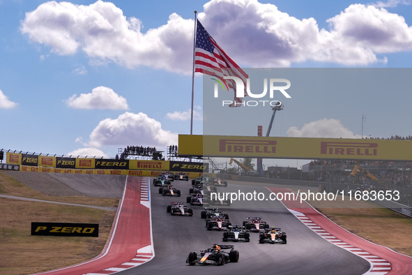 The sprint race starts during the Formula 1 Pirelli United States Grand Prix 2024 in Austin, USA, on October 19, 2024. 