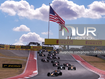 The sprint race starts during the Formula 1 Pirelli United States Grand Prix 2024 in Austin, USA, on October 19, 2024. (