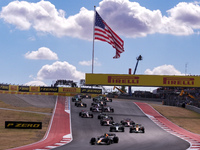 The sprint race starts during the Formula 1 Pirelli United States Grand Prix 2024 in Austin, USA, on October 19, 2024. (