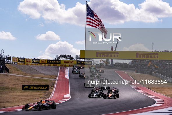 The sprint race starts during the Formula 1 Pirelli United States Grand Prix 2024 in Austin, USA, on October 19, 2024. 