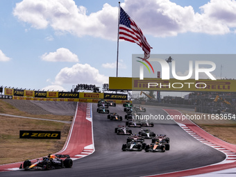 The sprint race starts during the Formula 1 Pirelli United States Grand Prix 2024 in Austin, USA, on October 19, 2024. (