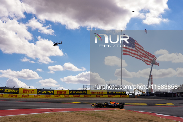 Max Verstappen of the Netherlands drives the Oracle Red Bull Racing RB20 Honda RBPT during the Formula 1 Pirelli United States Grand Prix 20...