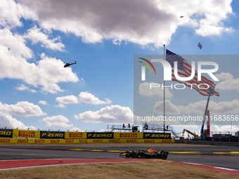 Max Verstappen of the Netherlands drives the Oracle Red Bull Racing RB20 Honda RBPT during the Formula 1 Pirelli United States Grand Prix 20...