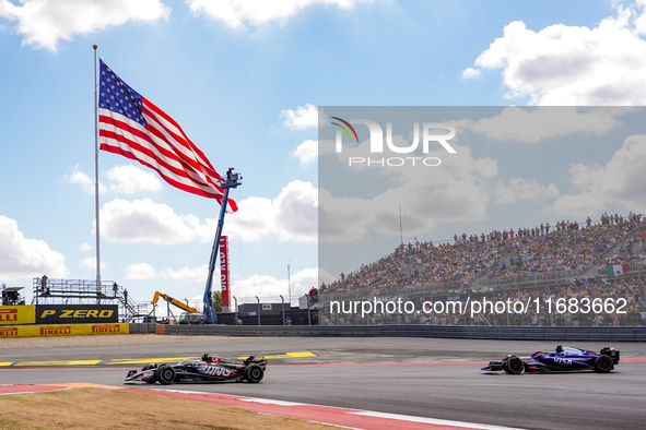 Nico Hulkenberg of Germany drives the (27) MoneyGram Haas F1 Team VF-24 Ferrari during the Formula 1 Pirelli United States Grand Prix 2024 i...