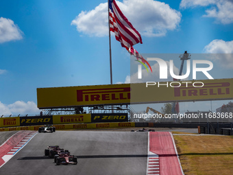 Charles Leclerc of Monaco drives the (16) Scuderia Ferrari SF-24 Ferrari during the Formula 1 Pirelli United States Grand Prix 2024 in Austi...