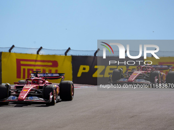 Charles Leclerc of Monaco drives the (16) Scuderia Ferrari SF-24 Ferrari during the Formula 1 Pirelli United States Grand Prix 2024 in Austi...