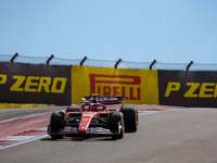 Carlos Sainz Jr. of Spain drives the (55) Scuderia Ferrari SF-24 Ferrari during the Formula 1 Pirelli United States Grand Prix 2024 in Austi...