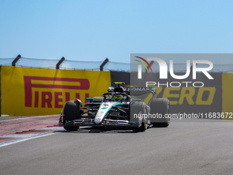 Lewis Hamilton of the UK drives the (44) Mercedes-AMG Petronas F1 Team F1 W15 E Performance Mercedes during the Formula 1 Pirelli United Sta...