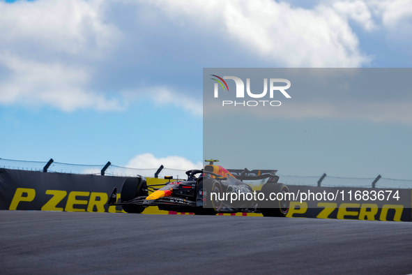 Sergio Perez of Mexico drives the (11) Oracle Red Bull Racing RB20 Honda RBPT during the Formula 1 Pirelli United States Grand Prix 2024 in...