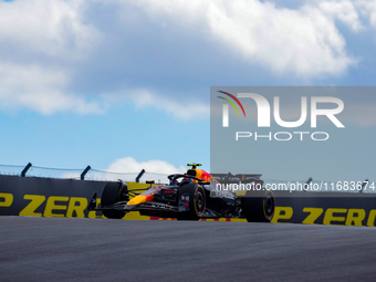 Sergio Perez of Mexico drives the (11) Oracle Red Bull Racing RB20 Honda RBPT during the Formula 1 Pirelli United States Grand Prix 2024 in...