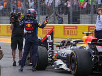 Max Verstappen of the Netherlands drives the Oracle Red Bull Racing RB20 Honda RBPT during the Formula 1 Pirelli United States Grand Prix 20...