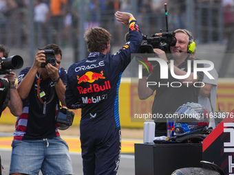 Max Verstappen of the Netherlands drives the Oracle Red Bull Racing RB20 Honda RBPT during the Formula 1 Pirelli United States Grand Prix 20...