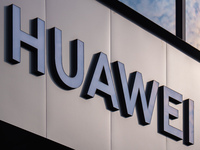 A photo taken on October 19, 2024, shows the logo of a Huawei brand store in Chongqing, China. (