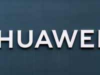 A photo taken on October 19, 2024, shows the logo of a Huawei brand store in Chongqing, China. (