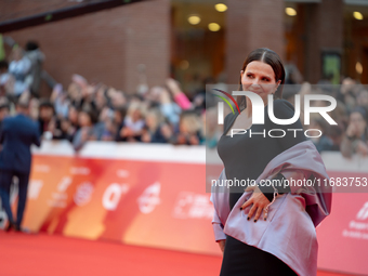 Juliette Binoche attends the ''The Return'' red carpet during the 19th Rome Film Festival at Auditorium Parco Della Musica in Rome, Italy, o...