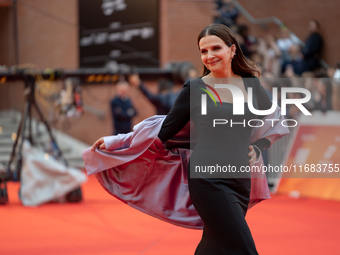 Juliette Binoche attends the ''The Return'' red carpet during the 19th Rome Film Festival at Auditorium Parco Della Musica in Rome, Italy, o...