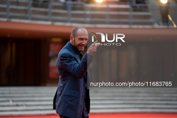 Ralph Fiennes attends the ''The Return'' red carpet during the 19th Rome Film Festival at Auditorium Parco Della Musica in Rome, Italy, on O...