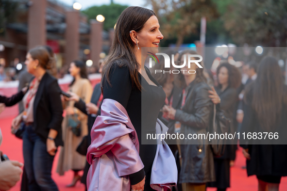 Juliette Binoche attends the ''The Return'' red carpet during the 19th Rome Film Festival at Auditorium Parco Della Musica in Rome, Italy, o...