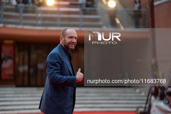 Ralph Fiennes attends the ''The Return'' red carpet during the 19th Rome Film Festival at Auditorium Parco Della Musica in Rome, Italy, on O...