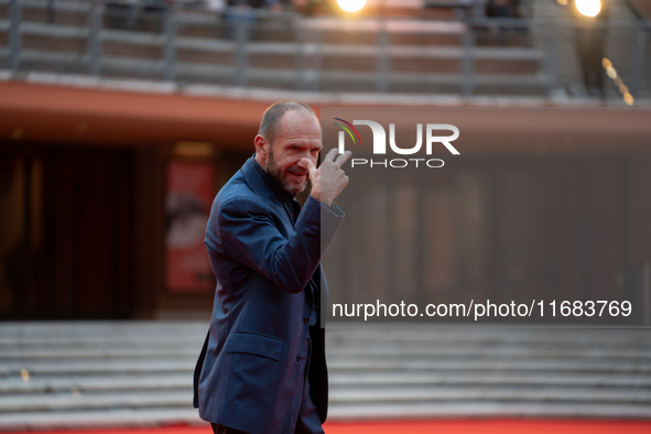 Ralph Fiennes attends the ''The Return'' red carpet during the 19th Rome Film Festival at Auditorium Parco Della Musica in Rome, Italy, on O...