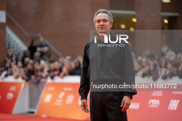 Claudio Santamaria attends the ''The Return'' red carpet during the 19th Rome Film Festival at Auditorium Parco Della Musica in Rome, Italy,...