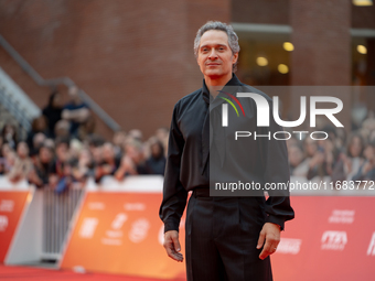 Claudio Santamaria attends the ''The Return'' red carpet during the 19th Rome Film Festival at Auditorium Parco Della Musica in Rome, Italy,...