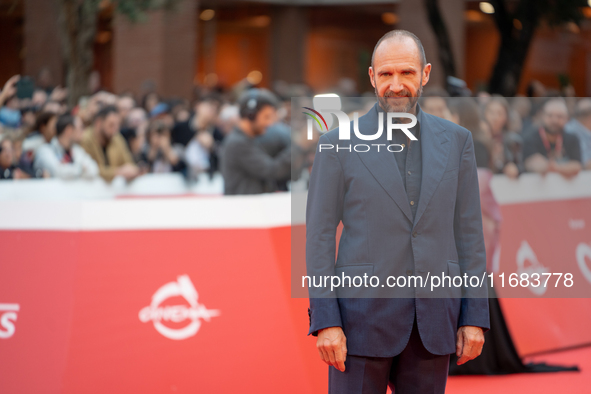 Ralph Fiennes attends the ''The Return'' red carpet during the 19th Rome Film Festival at Auditorium Parco Della Musica in Rome, Italy, on O...