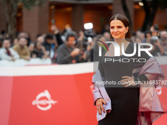 Juliette Binoche attends the ''The Return'' red carpet during the 19th Rome Film Festival at Auditorium Parco Della Musica in Rome, Italy, o...