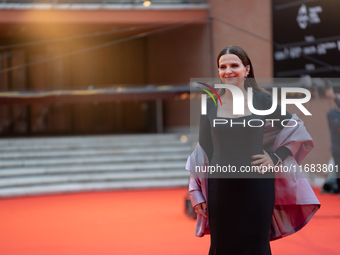 Juliette Binoche attends the ''The Return'' red carpet during the 19th Rome Film Festival at Auditorium Parco Della Musica in Rome, Italy, o...