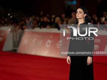 Federica Vincenti attends the ''Eterno Visionario'' red carpet during the 19th Rome Film Festival at Auditorium Parco Della Musica in Rome,...