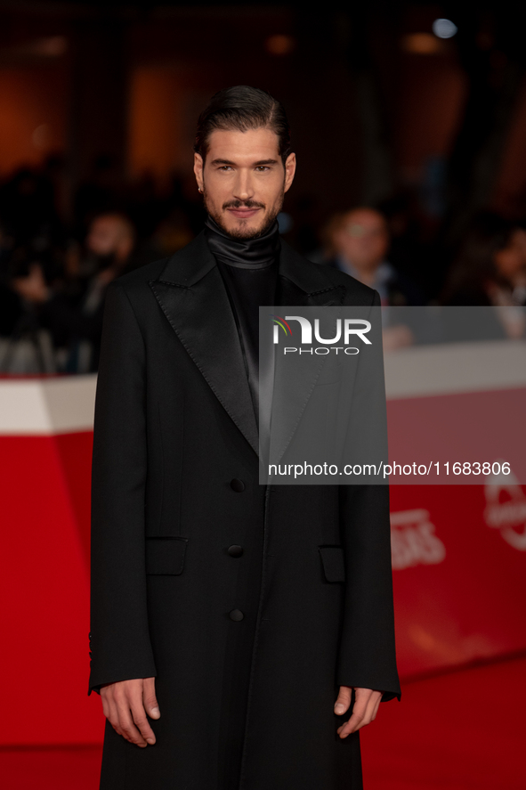 Giancarlo Commare attends the ''Eterno Visionario'' red carpet during the 19th Rome Film Festival at Auditorium Parco Della Musica in Rome,...