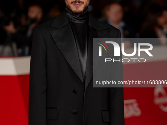 Giancarlo Commare attends the ''Eterno Visionario'' red carpet during the 19th Rome Film Festival at Auditorium Parco Della Musica in Rome,...