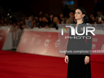 Federica Vincenti attends the ''Eterno Visionario'' red carpet during the 19th Rome Film Festival at Auditorium Parco Della Musica in Rome,...